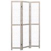vidaXL 3-teiliger Raumteiler Wei&szlig; 105 x 165 cm Massivholz