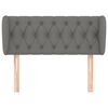 vidaXL Kopfteil mit Ohren Dunkelgrau 93x23x78/88 cm Stoff