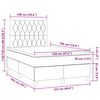 vidaXL Boxspringbett mit Matratze & LED Dunkelgrau 120x190 cm Stoff