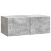 vidaXL Wandmontierter TV-Schrank 78,5 x 31 cm Betongrau Holzwerkstoff