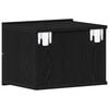 vidaXL Nachttisch 2 pcs Schwarz Eichen-Optik 40 x 30 x 30 cm