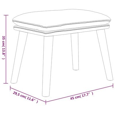 vidaXL Fußhocker Dunkelgrau 45x29,5x35 cm Samt