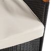 vidaXL 5-tlg. Garten-Essgruppe mit Auflagen Poly Rattan Schwarz