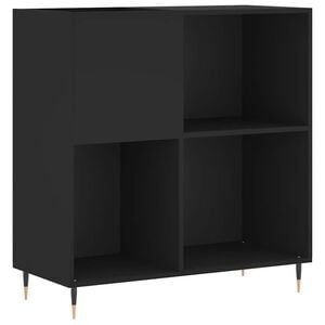 vidaXL Plattenschrank Schwarz 84,5x38x89 cm Holzwerkstoff