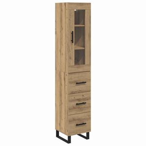 vidaXL Highboard Artisan-Eiche 34,5 x 34 x 180 cm Holzwerkstoff