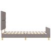 vidaXL Bettgestell mit Kopfteil Taupe 90 x 200 cm Stoff