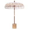 vidaXL Balinesischer Sonnenschirm mit Sockel Creme 185 x 185 x 260 cm