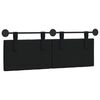 vidaXL H&auml;ngevorderseite Wandmontiert Schwarz 130 x 55 x 7 cm Samt