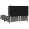 vidaXL Boxspringbett mit Matratze Dunkelgrau 180 x 200 cm Stoff