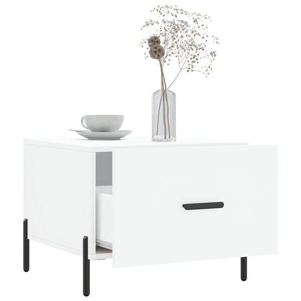 vidaXL Couchtische 2 Stk. Wei&szlig; 50x50x40 cm Holzwerkstoff