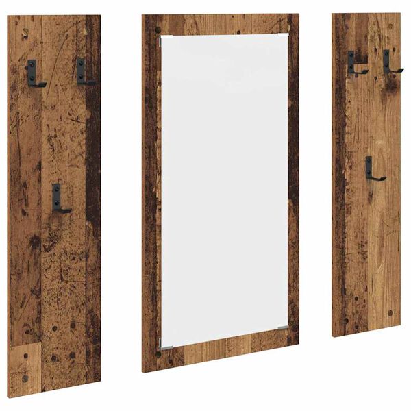 vidaXL Wandmontierter nachttisch Wandmontiert Altholz 96 x 1,5 x 90 cm