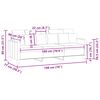 vidaXL 3-Sitzer-Sofa Braun 180 cm Stoff