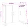 vidaXL Sideboard Grau Sonoma 90x34x80 cm Holzwerkstoff
