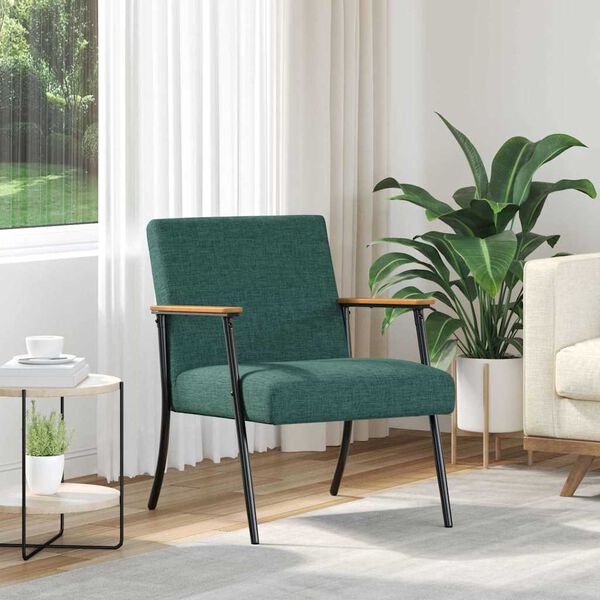 vidaXL Sessel Dunkelgr&uuml;n 59 x 75 x 78 cm Stoff