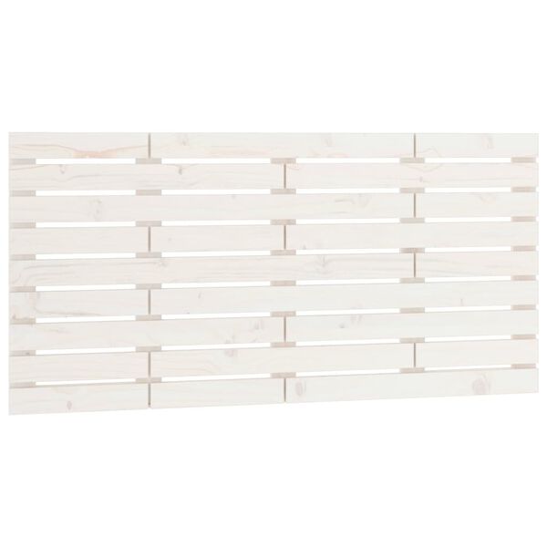 vidaXL Wand-Kopfteil Wei&szlig; 156x3x63 cm Massivholz Kiefer