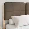 vidaXL Bettgestell mit gepolstertem Kopfteil Taupe 120 x 200 cm