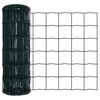 vidaXL Zaun mit Pfosten Gr&uuml;n 0,4 x 50 m Stahl und PVC