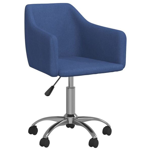 vidaXL Esszimmerstuhl Drehbar Blau Stoff