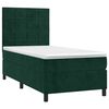 vidaXL Boxspringbett mit Matratze & LED Dunkelgr&uuml;n 100x200 cm Samt