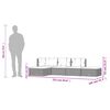 vidaXL 5-tlg. Garten-Lounge-Set mit Kissen Schwarz Poly Rattan