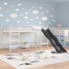 vidaXL Kinder-Loftbett mit Rutsche Wei&szlig; und Anthrazit 107 x 200 cm