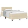 vidaXL Boxspringbett mit Kopfteil Creme 120 x 200 cm Stoff