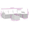 vidaXL 6-tlg. Garten-Sofagarnitur mit Kissen Beige Poly Rattan