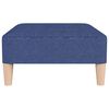 vidaXL Schlafsofa 2-Sitzer mit Fu&szlig;hocker Blau Stoff