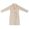 vidaXL Bademantel ohne Kapuze Beige L Flanell