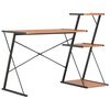 vidaXL Schreibtisch mit Regal Schwarz und Braun 116&times;50&times;93 cm