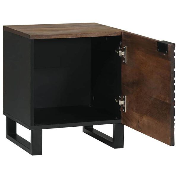 vidaXL Nachttisch 2 pcs Walnuss 40 x 33 x 46 cm Massivholz Akazie