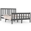 vidaXL Massivholzbett Grau Kiefer 135x190 cm