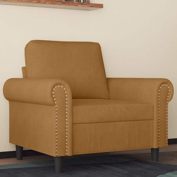 vidaXL Sessel Braun 60 cm Samt