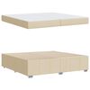 vidaXL Bettrahmen mit Matratze Creme 200 x 200 cm Stoff