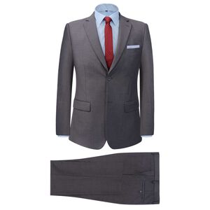 vidaXL Herren 2-teiliger Anzug Grau 5 Polyester
