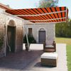 vidaXL Standmarkise Manuell Einziehbar 600x350 cm Orange/Braun