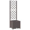 vidaXL Pflanzk&uuml;bel mit Rankgitter Braun 40x40x136 cm PP