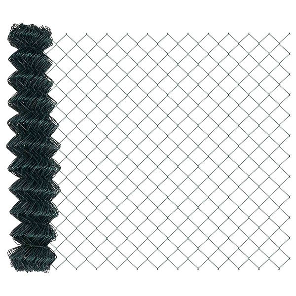 vidaXL Kettenzaun Gr&uuml;n 10 x 1,2 m Stahl