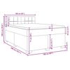 vidaXL Boxspringbett mit Matratze Blau 160x200 cm Samt