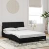 vidaXL Bettgestell ohne Matratze "Hanko" Schwarz 140x200 cm Samt