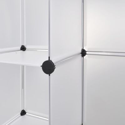 vidaXL Modularer Schrank mit 18 Fächern Weiß 37x146x180,5 cm