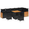 vidaXL Garten-Sofa-Set 9 pcs Schwarz Poly-Rattan