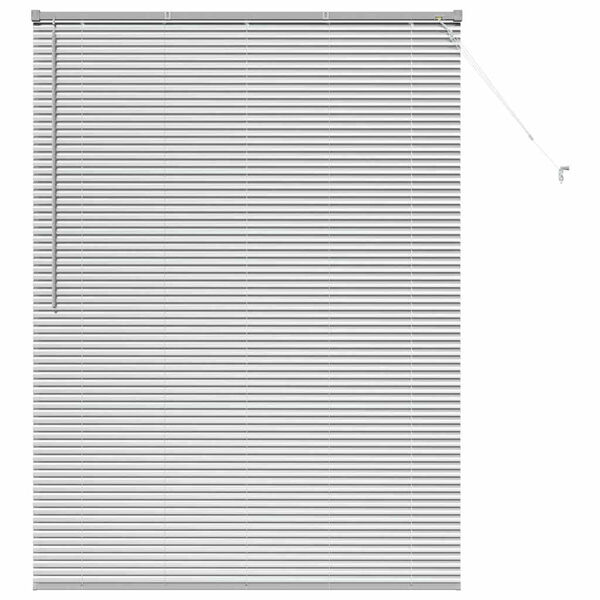 vidaXL Balkenjalousien mit Vorh&auml;ngen Silber 175 x 130 cm Aluminium