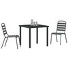 vidaXL Garten Essgruppe 3 pcs Anthrazit Pulverbeschichteter Stahl