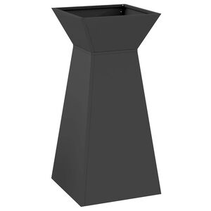 vidaXL S&auml;ulen Pflanzer Schwarz 35 x 35 x 73 cm Kaltgewalzter Stahl