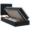 vidaXL LED-Speicherbett mit Matratze Schwarz 100 x 200 cm Samt