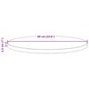 vidaXL Tischplatte Grau &Oslash;60x2,5 cm Massivholz Kiefer