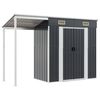 vidaXL Gartenhaus mit Schleppdach Anthrazit 277x107x181 cm Stahl