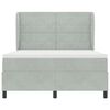 vidaXL Boxspringbett mit Matratze Hellgrau 200 x 160 cm Polyester