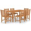 vidaXL 7-teiliges Garten-Ess-Set 160 x 80 cm Massivholz Teak